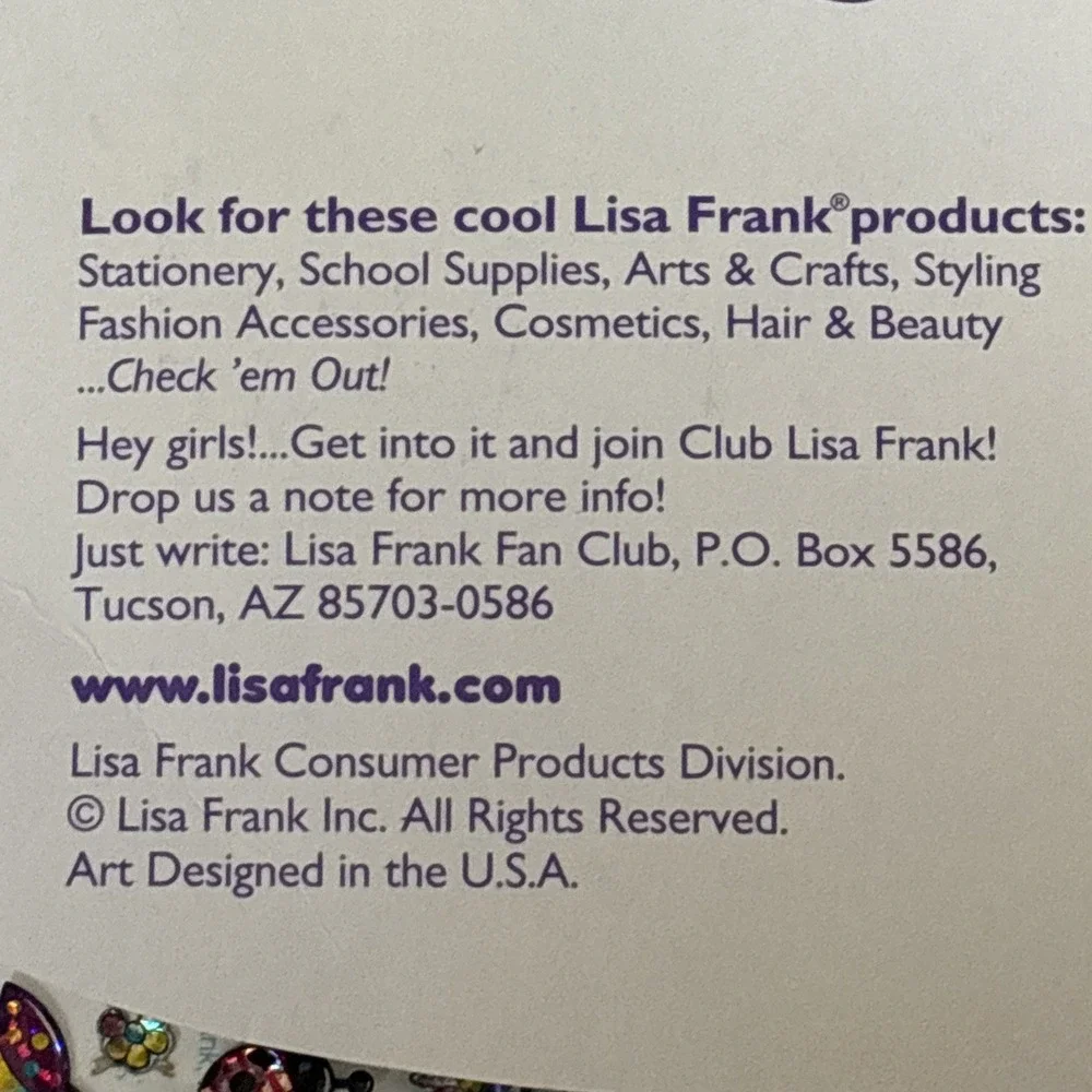 Lisa Frank Vintage OG Set Of 4 New Pencil Sharpener Nail , Body & Just Stickers
